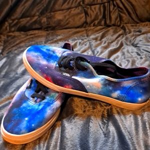 Vans cosmic galaxy blue low top shoe